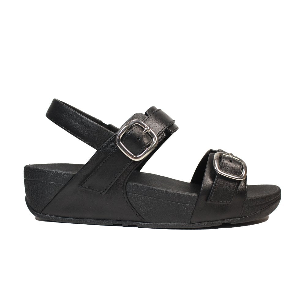 FitFlop Gracie Leather Crisscross Sandals - black – Hopscotch Shoe Boutique