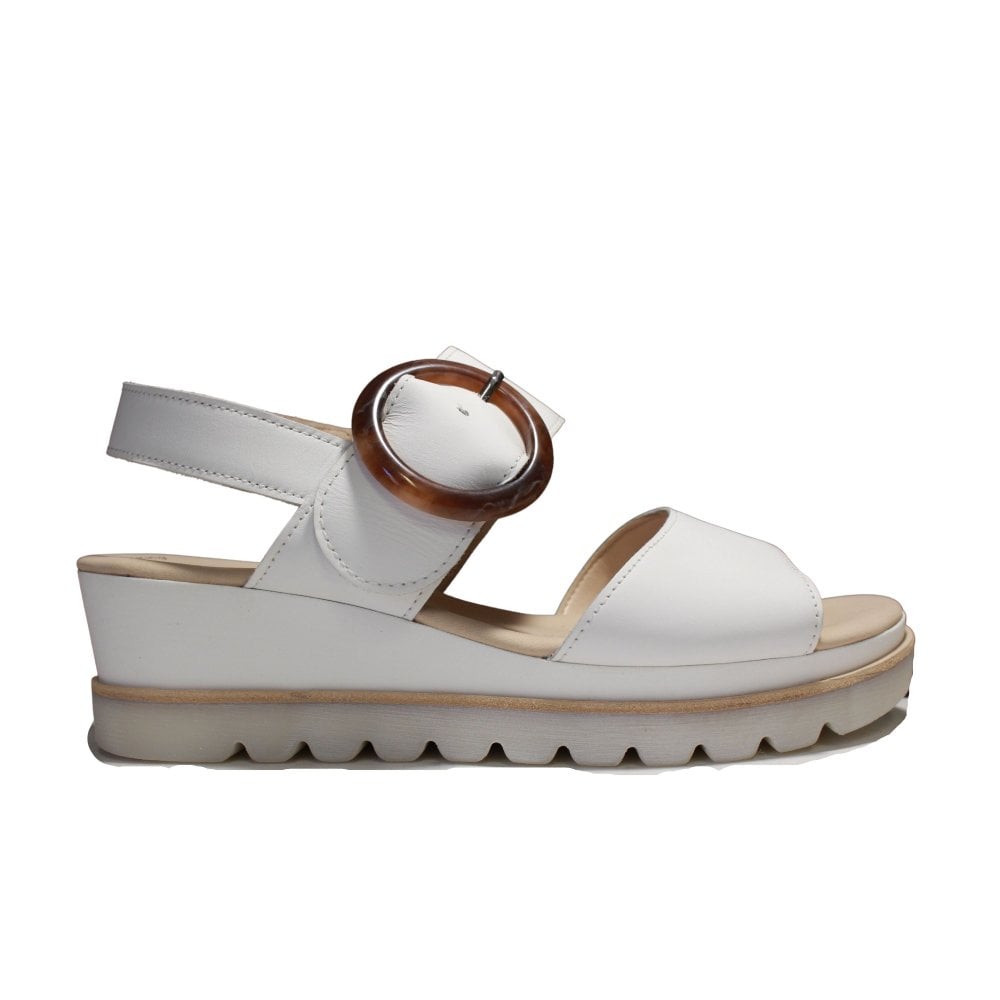 Gabor white cheap wedge sandals