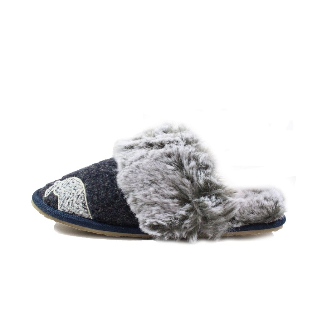 mule slippers with fur