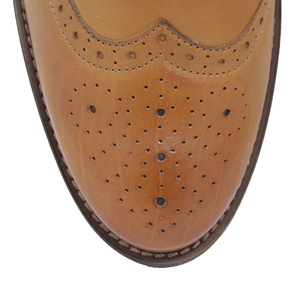 womens tan brogue boots